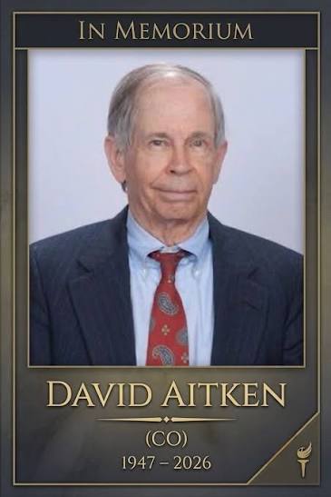 In Memoriam portrait of David Aitken (CO), 1947–2026